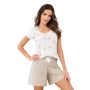 Pijama de algodón de manga corta para mujer - Sandi 1/2 - 2