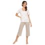 Pijama de mujer de algodón con pantalón 3/4 - Sandi 3/4 - 3