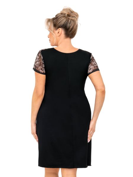 Camisón negro con encaje - Violetta tallas grandes - 2