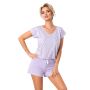 Pijama de algodón con short para mujer - Fiorella short - 3