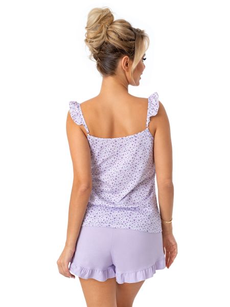 Pijama de mujer de algodón sin tirantes - Fiorella top - 2