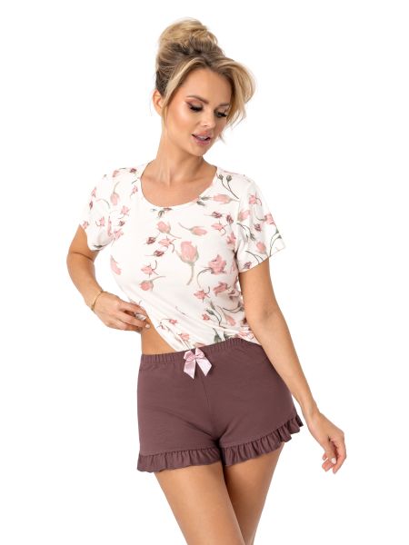 Pijama de mujer corto con volantes - Amaris short - 2