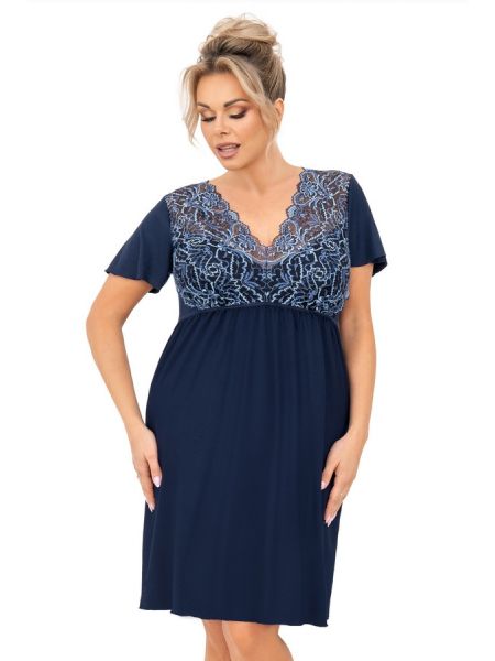 Camisón de señora - Melania tallas grandes azul marino