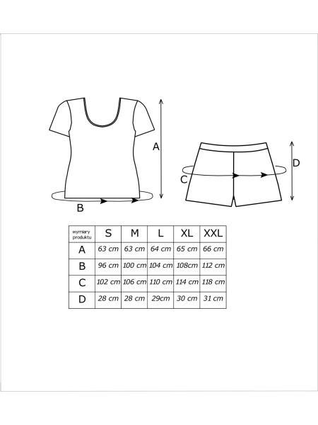 Pijama de algodón azul para mujer - Star short - 4
