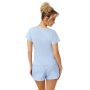 Pijama de algodón azul para mujer - Star short - 4