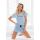 Pijama de algodón azul para mujer - Star short