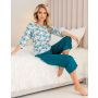 Elegante pijama de mujer con pantalón 3/4 - Irmina 3/4 - 2