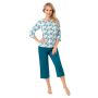 Elegante pijama de mujer con pantalón 3/4 - Irmina 3/4 - 3