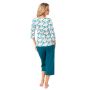 Elegante pijama de mujer con pantalón 3/4 - Irmina 3/4 - 4