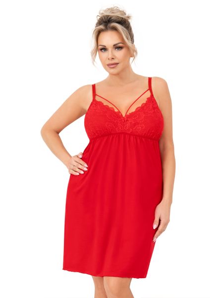 Camisón sexy tallas grandes - Sylvia tallas grandes rojo - 2