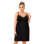 Camisón talla grande sexy - Sylvia talla grande negro - 2