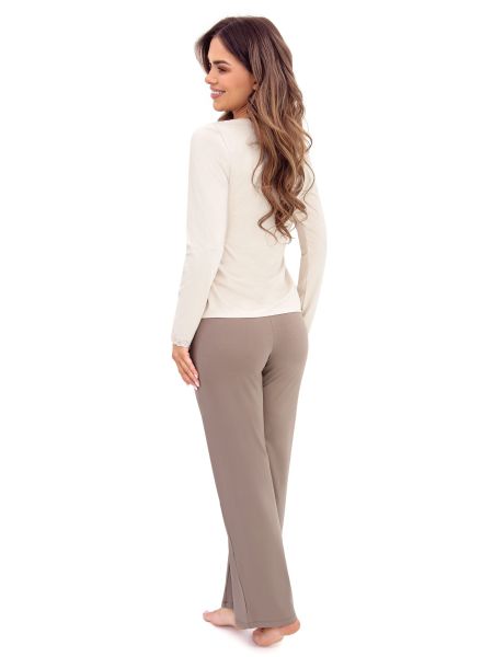 Pijama de mujer pantalón largo - Daphne largo beige - 3