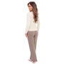 Pijama de mujer pantalón largo - Daphne largo beige - 4