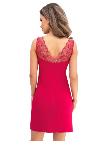 Camisón de señora con encaje - Victoria II vino - 3