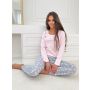 Pijama de algodón con pantalón largo - Bunny long pink - 2