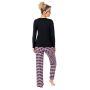 Pijama de algodón a cuadros - Sleep long negro - 3