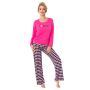 Pijama de mujer de algodón a cuadros - Sleep long fucsia - 2