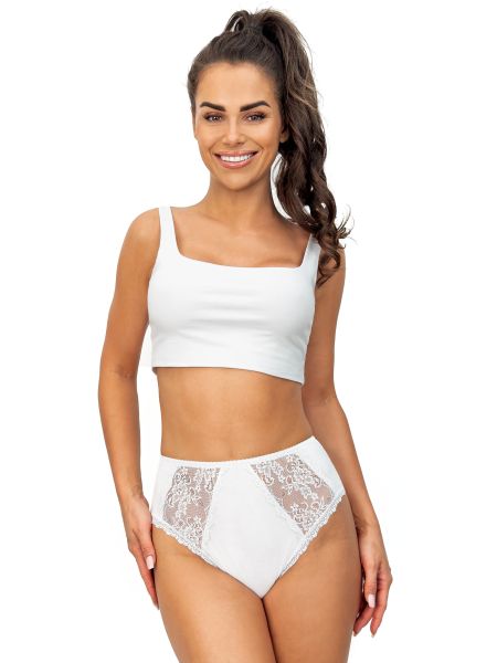 Braguitas de talle alto para mujer full - 246 blanco