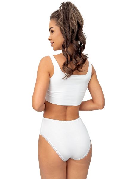 Braguitas de talle alto para mujer full - 246 blanco - 3