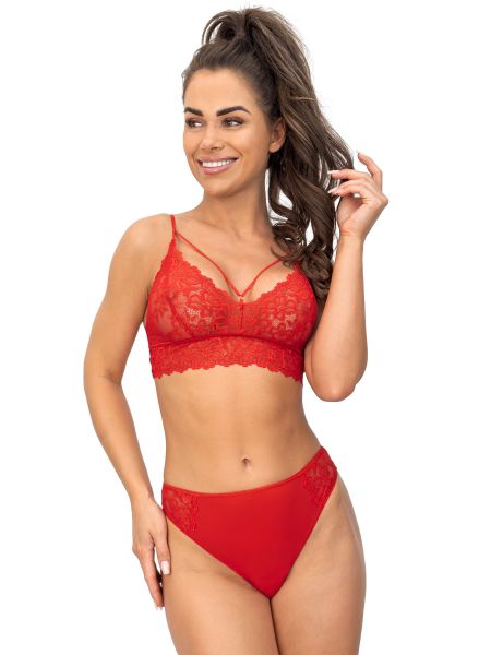 Sujetador suave de encaje - 245 rojo - 3