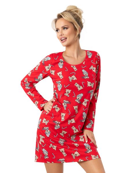 Camisón navideño de algodón - Oso - 2
