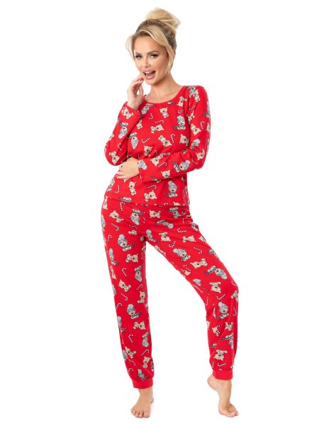 Pijama de Navidad de algodón para mujer - Oso largo - 2