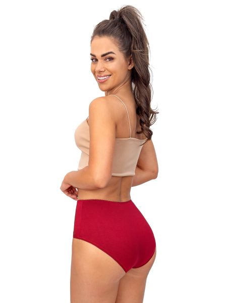 Braguita de bikini confort de cintura alta - 239 burdeos - 2