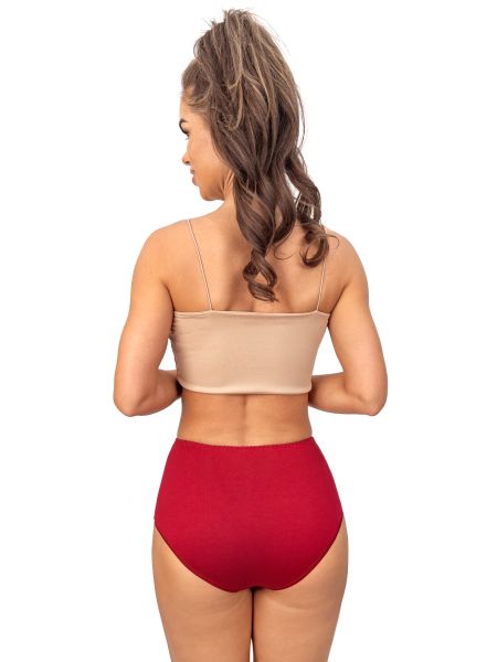 Braguita de bikini confort de cintura alta - 239 burdeos - 3