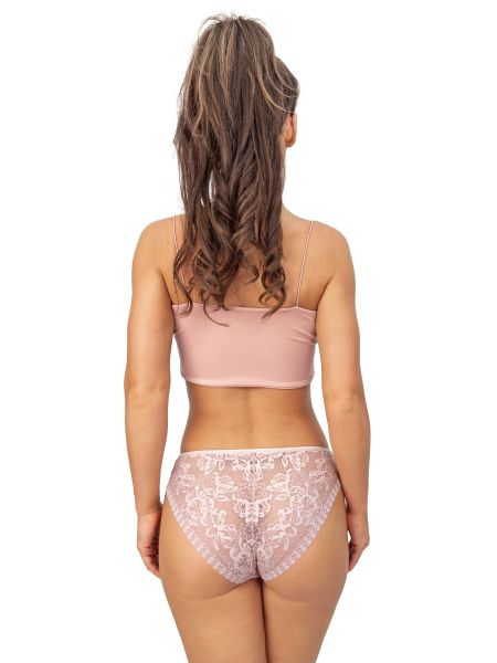 Braguita de bikini mediana con encaje - 233 rosa - 3