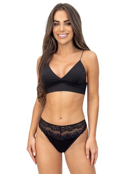 Tanga de encaje negro - 230 negro