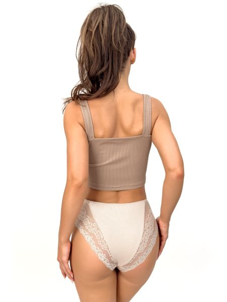 Slip de cintura alta beige - 228 beige - 5