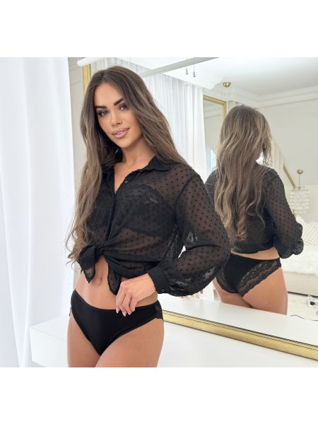 Bragas negras de encaje para mujer - 216 negro - 2