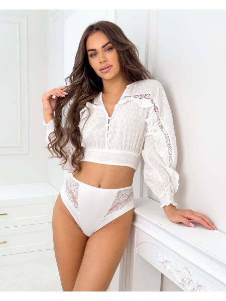 Braga blanca de cintura alta - 213 blanco