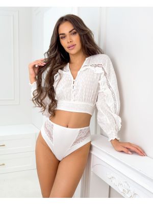 Braga blanca de cintura alta - 213 blanco