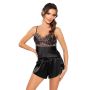 Elegante pijama de satén negro - Sabrina 1/2 - 2