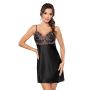 Elegante camisón de satén negro - Sabrina - 3