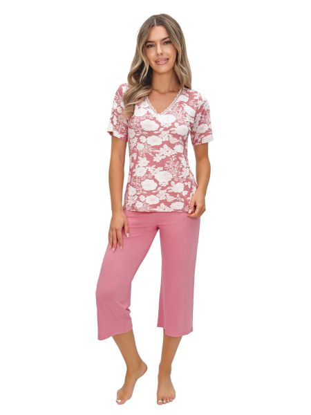 Pijama de mujer con pantalones 3/4 - Tina 3/4 - 2