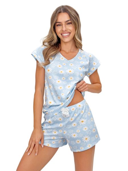 Pijama de algodón con estampado floral - Margaret short - 2