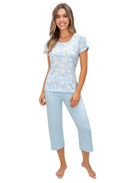 Pijama de algodón con pantalones 3/4 - Margaret 3/4 - 2