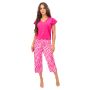 Pijama de algodón en color fucsia - Zebra 3/4 - 3