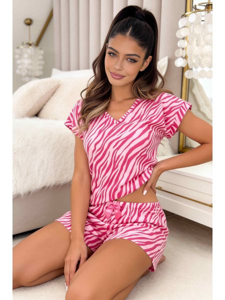 Pijama de algodón en colores de moda - Zebra short