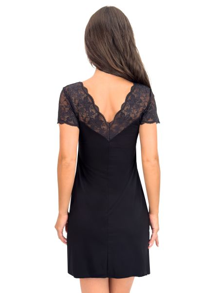 Camisón negro de viscosa - Sonia negro - 4