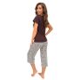 Pijama de mujer marrón - Zoya 3/4 - 3