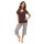Pijama de mujer marrón - Zoya 3/4