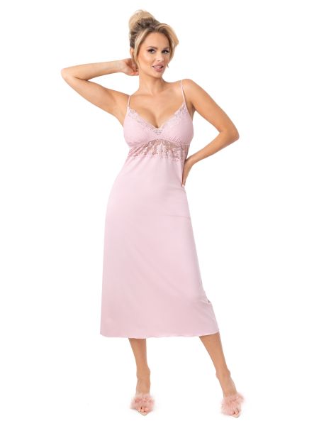 Camisón largo y elegante - Jasmine long rosa - 2