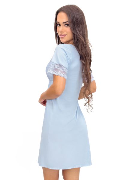 Camisón azul con encaje - Linda azul - 3
