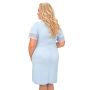 Camisa de noche azul elegante - Linda, talla grande, azul - 4
