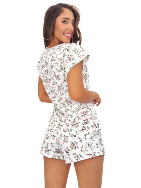 Pijama de algodón con estampado de florecitas - Emilka short - 3