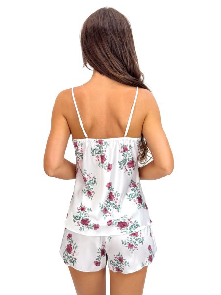 Pijama de satén con estampado floral para mujer - Julia 1/2 - 3