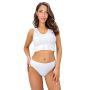 Braguitas brasileñas blancas de algodón con encaje - 270 - 5
